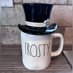 Rae Dunn Frosty the Snowman Mug with Black Hat Topper